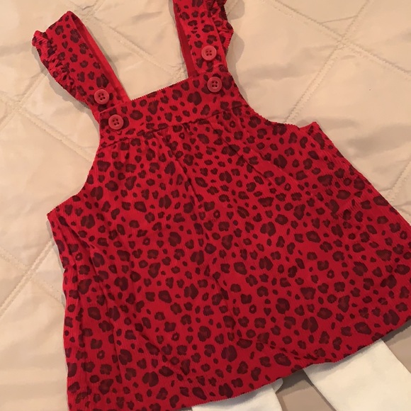 Animal print overall style dress with matching tights - Picture 4 of 4